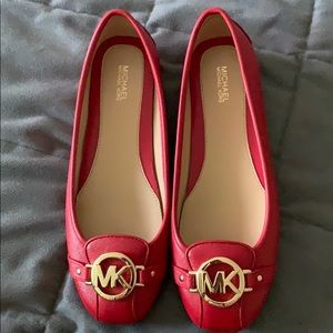 Red Michael Kors Flats